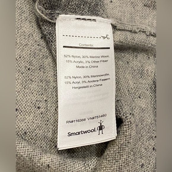 Smartwool Akamina Crew Neck Sweater Gray Pocket Knit Causal in perfect condition - Picture 8 of 11